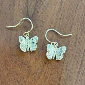 Gold Butterfly Earrings